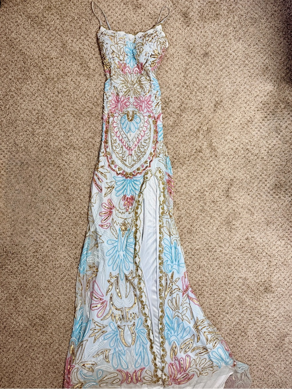Rachel Allan 70002 powder blue dress